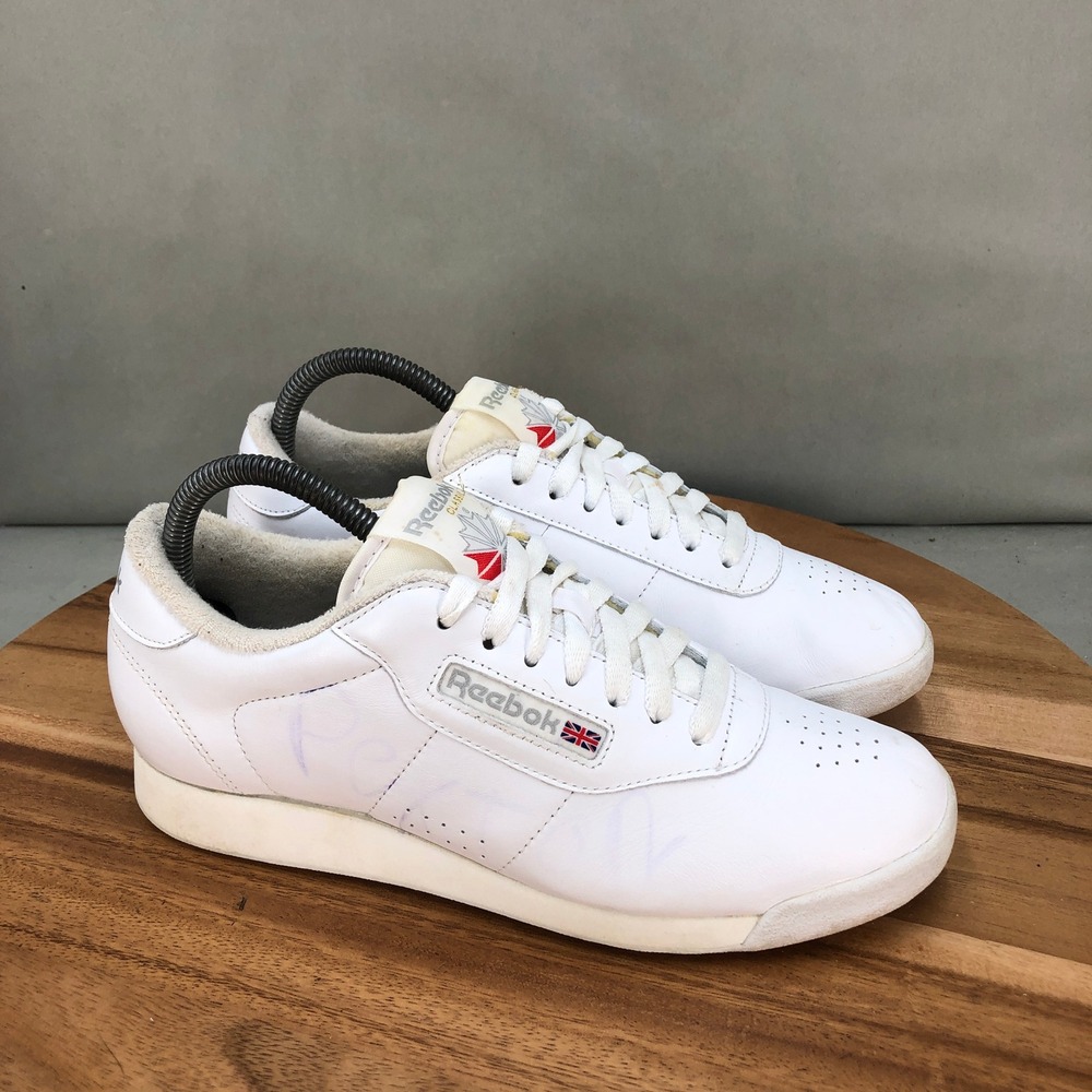 Reebok Classic White Leather Sneakers Womens 8.5 Cushioned Comfort Lightweight